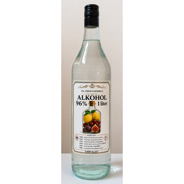 Alkohol til F�DEVARE finsprit i glas flaske 96% 1 liter