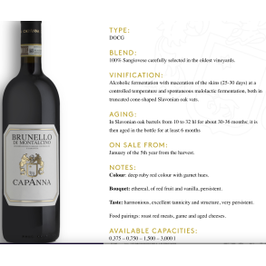 Brunello, Capanna 0,375 liter 14 pct
