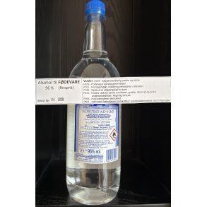 Alkohol til F�DEVARE finsprit i plastik flaske 96 % 1 l.