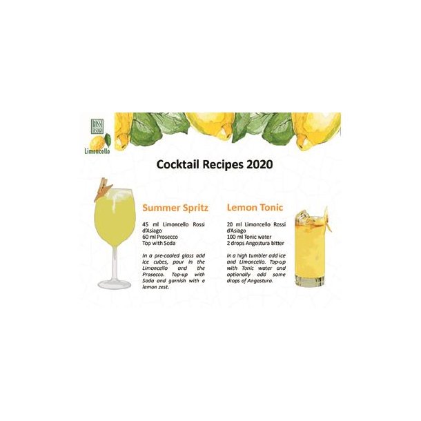 Drikke blandinger med Limoncello, Spritz og Lemon Tonic