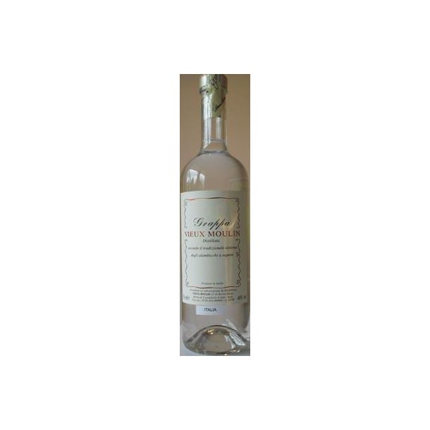 GRAPPA VIEUX MOULIN Italia hvid 0,7 liter 40 pct
